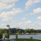 Gray's Lake and part of the Des Moines Skyline