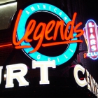 Legends and Liars Club signs at Court Center